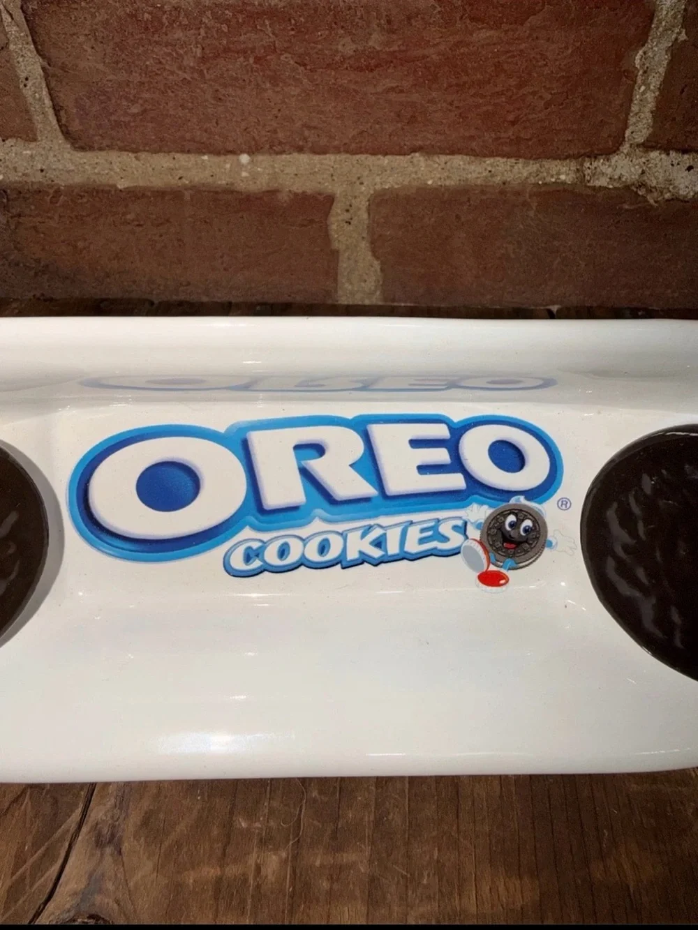 Oreo Ceramic Tray and Mug Set - White & Blue Cookie Holder